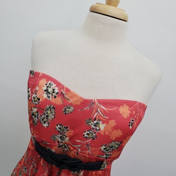 Torrid Womens Pink Floral Tube Top Plus Size 1X Elastic Back Missing Straps - Picture 4 of 12